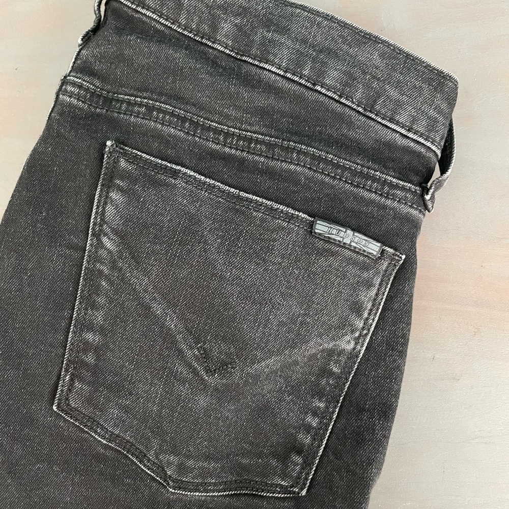 Hudson Natalie Super Skinny Black Jeans